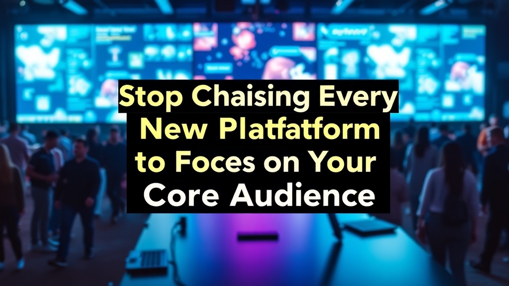 Stop Chasing Every New Platform and Focus on Your Core Audience