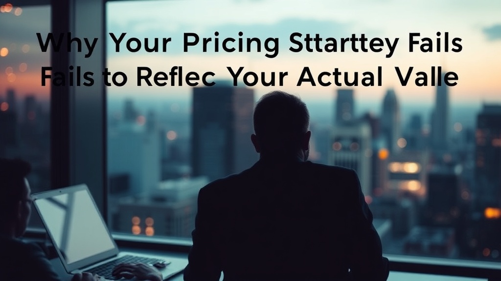 Why Your Pricing Strategy Fails to Reflect Your Actual Value