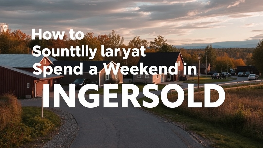 How to Actually Spend a Weekend in Ingersoll (Local Routine That Works Every Time)