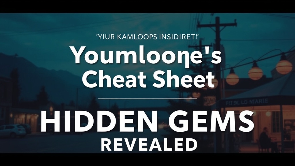 Your Kamloops Insider's Cheat Sheet: Hidden Gems Revealed