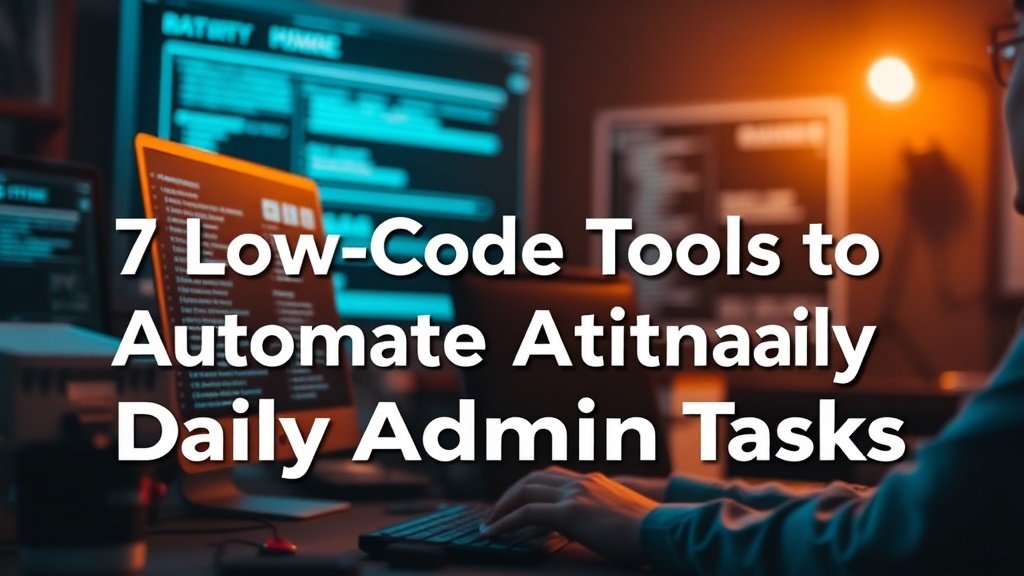 7 Low-Code Tools to Automate Your Daily Admin Tasks