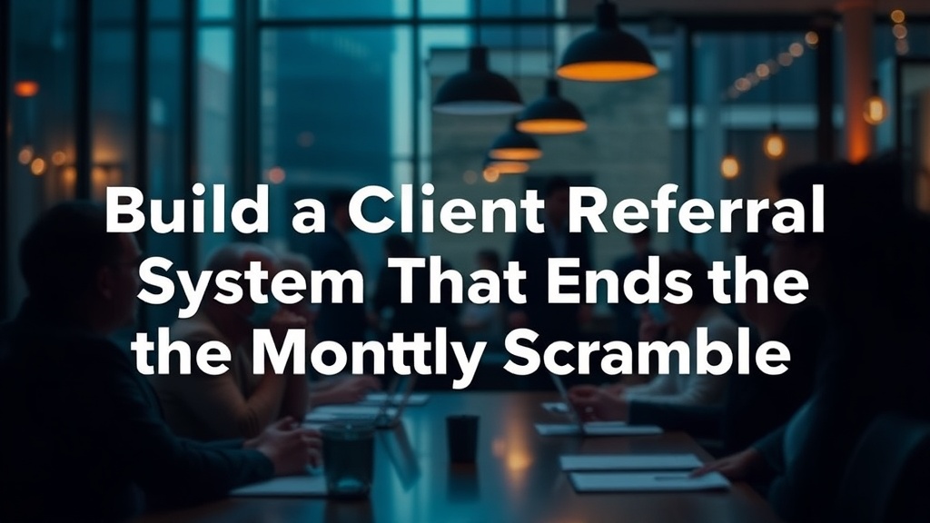 Build a Client Referral System That Ends the Monthly Scramble