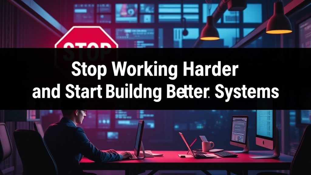 Stop Working Harder and Start Building Better Systems