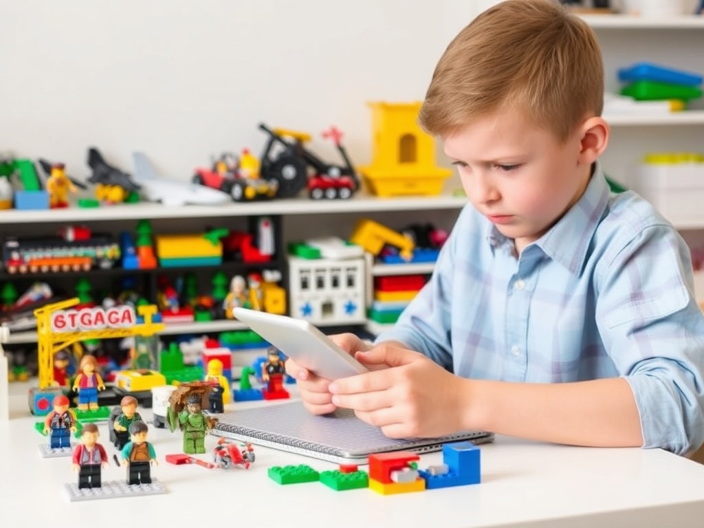 collector using spreadsheet or app to track LEGO sets, values, and condition