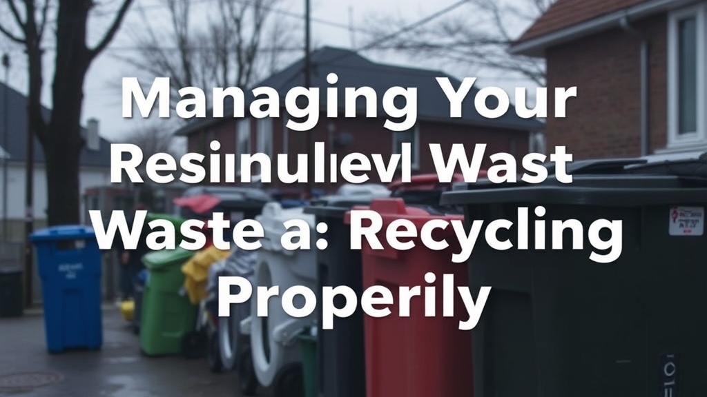 Managing Your Longueuil Residential Waste and Recycling Properly