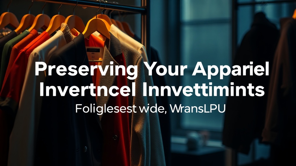 Preserving Your Apparel Investments: A Guide to Wardrobe Longevity