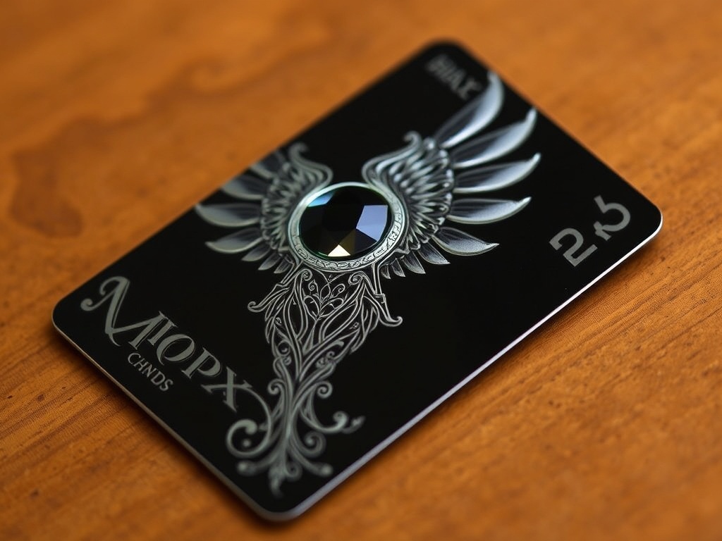 The Mox Jet card, showcasing the black gemstone and intricate artwork