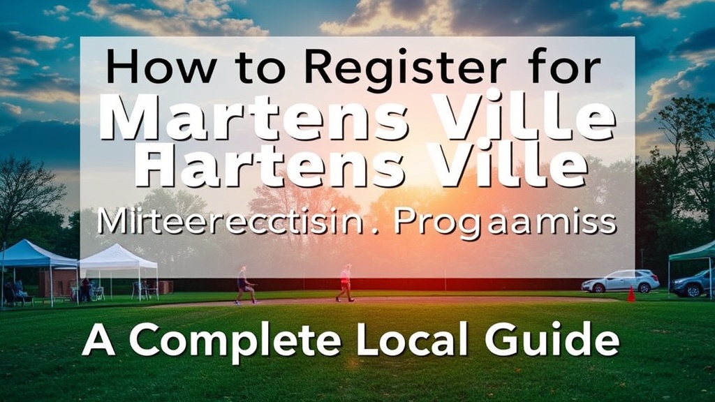 How to Register for Martens Ville Recreation Programs: A Complete Local Guide