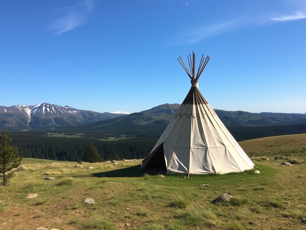 picturesque views of the Saamis Teepee with the surrounding area