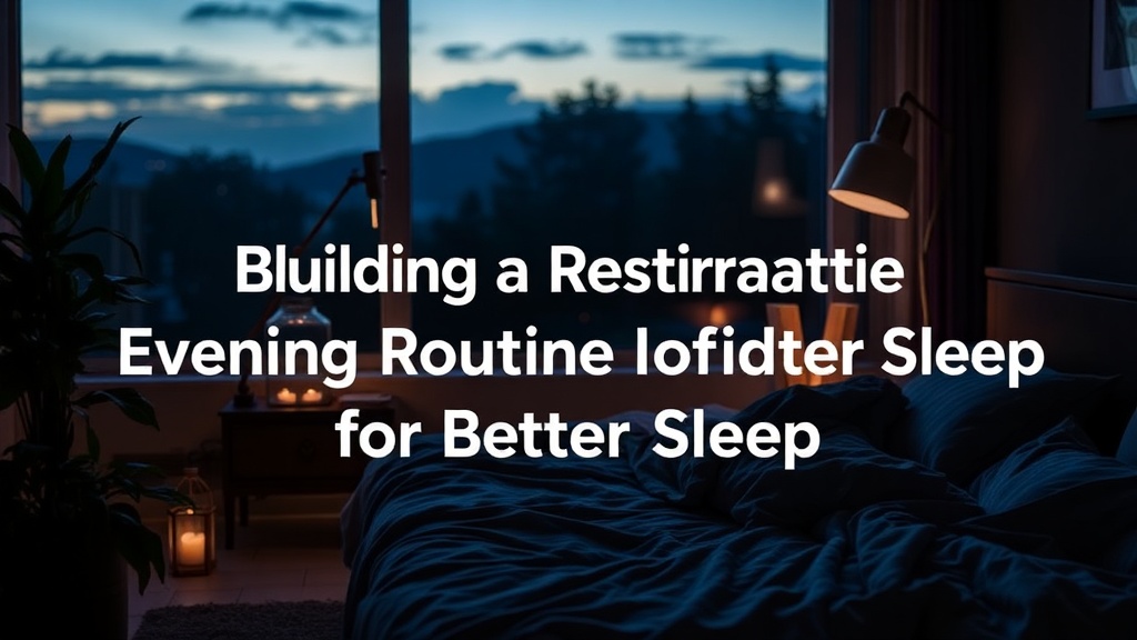 Building a Restorative Evening Routine for Better Sleep