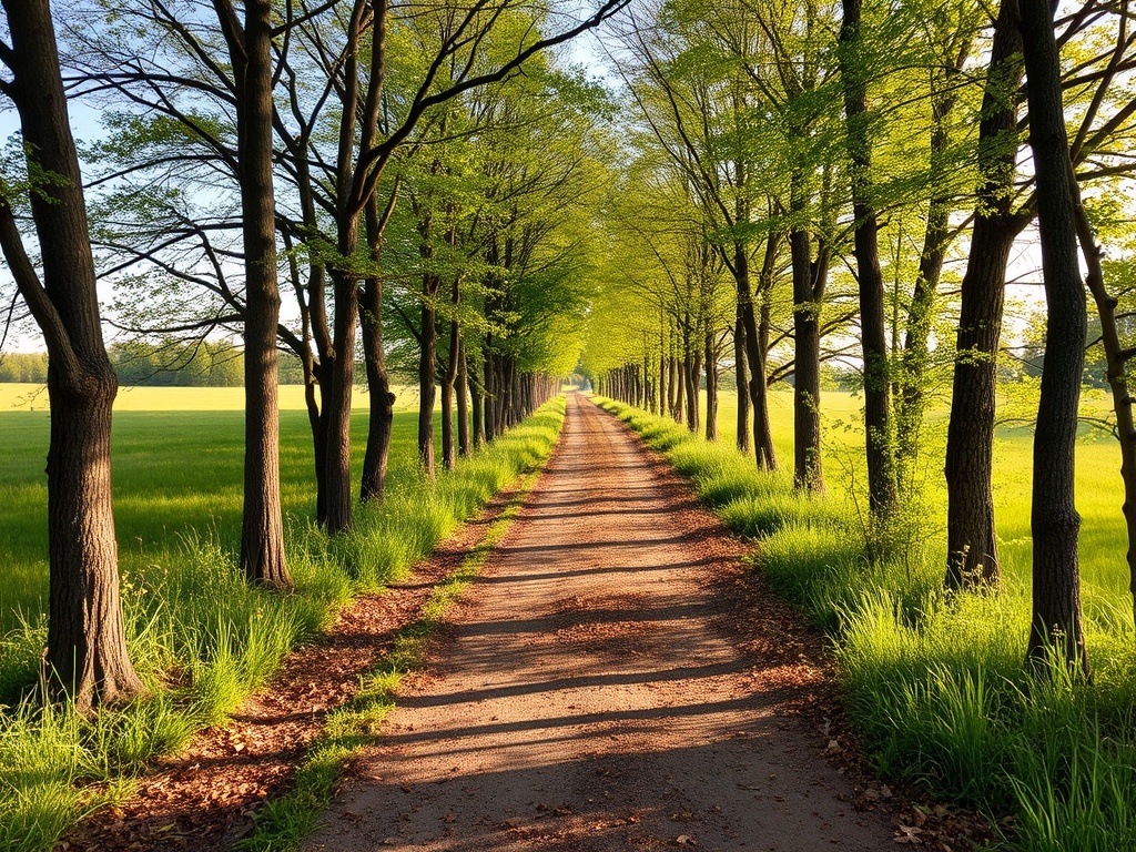 scenic countryside walking trail in Ontario with trees, dirt path, and peaceful atmosphere