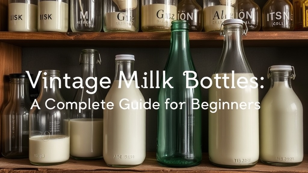 Collecting Vintage Milk Bottles: A Complete Guide for Beginners