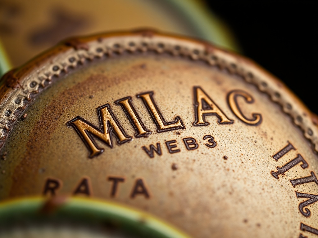 close-up of rare vintage milk caps showing printing errors and patina, macro photography, high detail