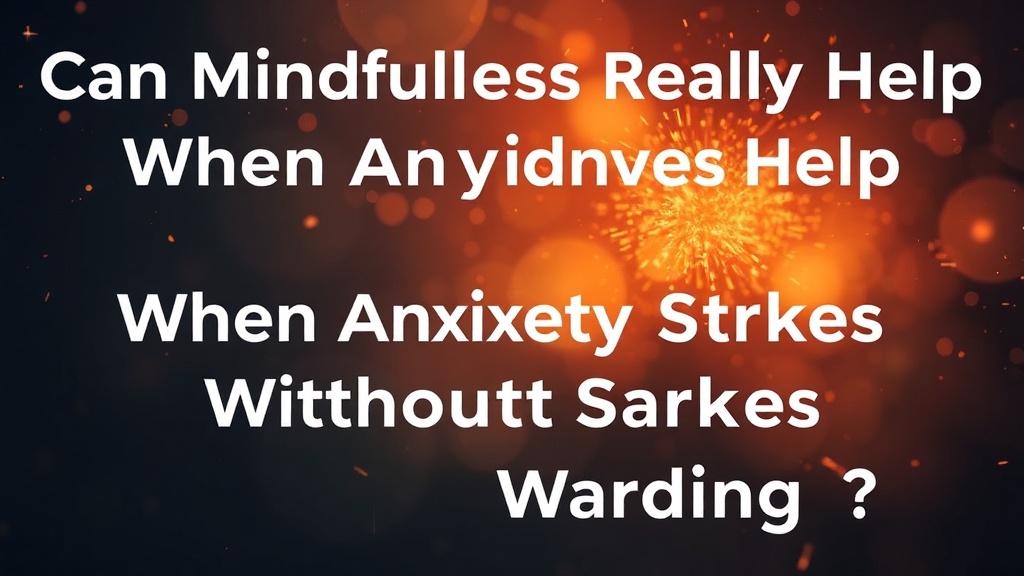 Can Mindfulness Really Help When Anxiety Strikes Without Warning?