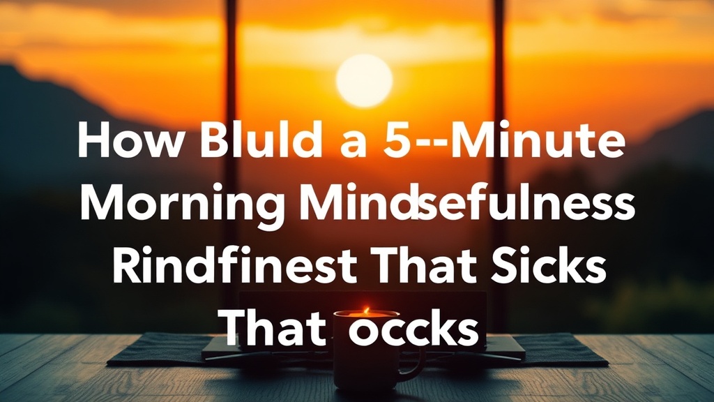 How to Build a 5-Minute Morning Mindfulness Routine That Sticks