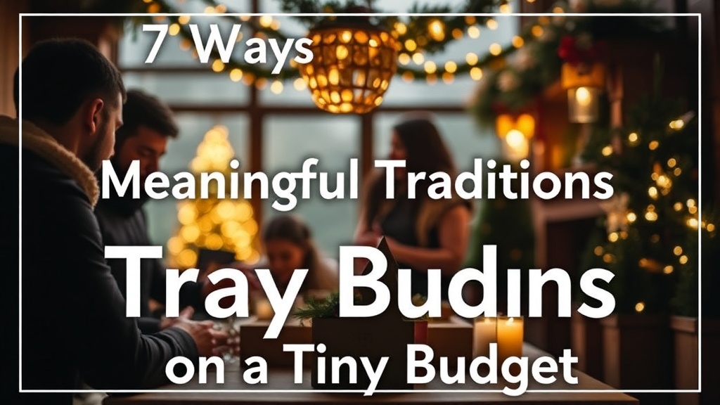 7 Ways to Build Meaningful Traditions on a Tiny Budget