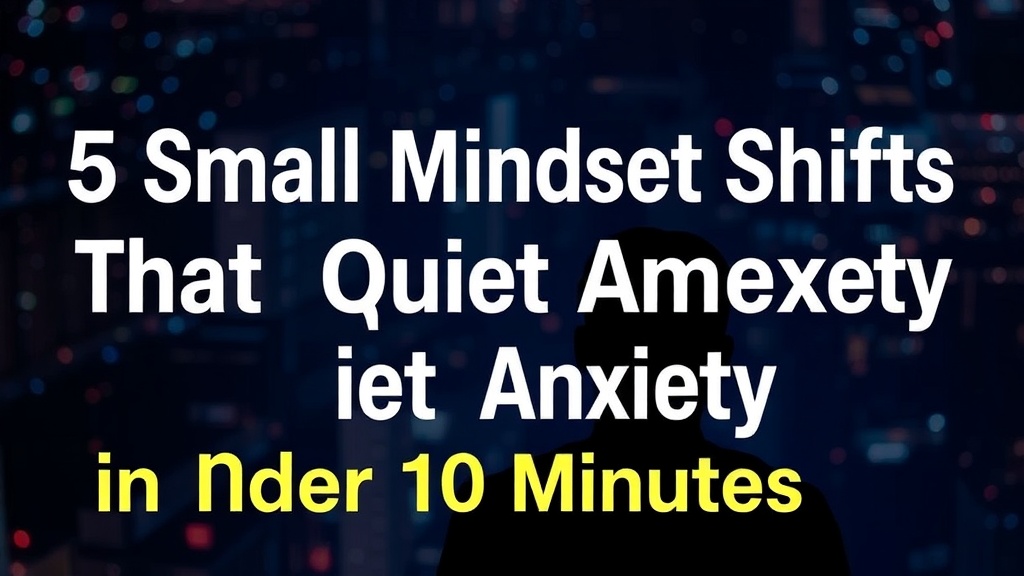5 Small Mindset Shifts That Quiet Anxiety in Under 10 Minutes