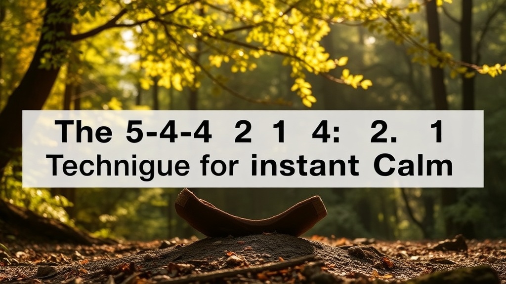 The 5-4-3-2-1 Grounding Technique for Instant Calm