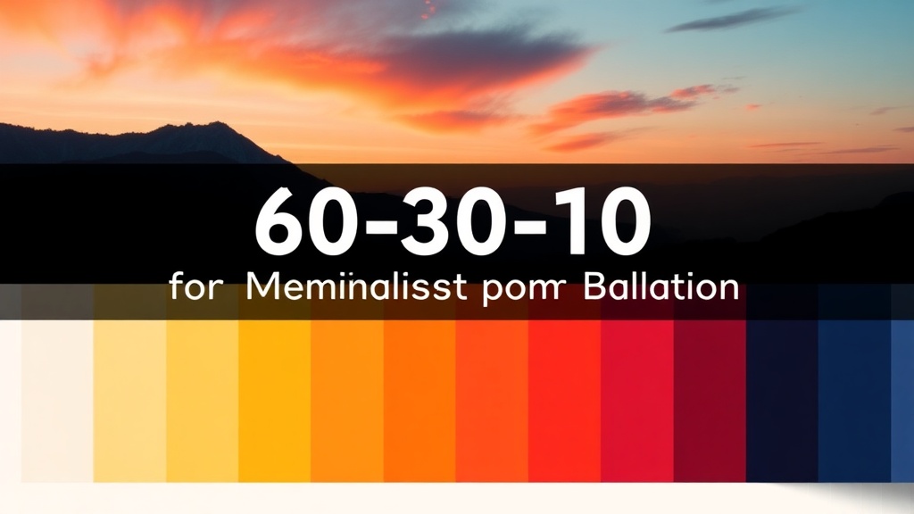 Master the 60-30-10 Rule for Perfect Minimalist Color Balance