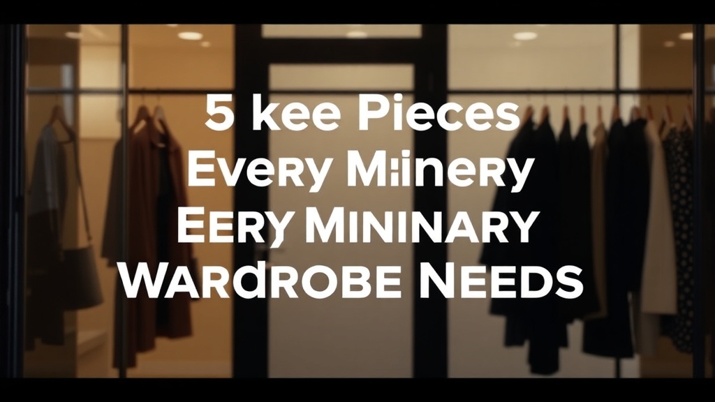 5 key Pieces Every Minimal Wardrobe Needs