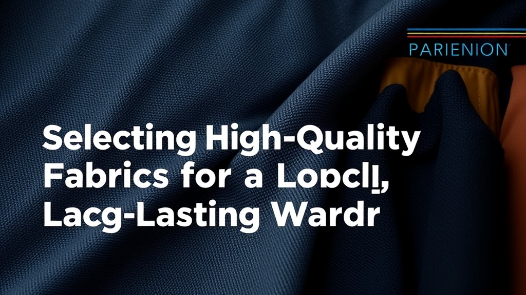 Selecting High-Quality Fabrics for a Long-Lasting Wardrobe