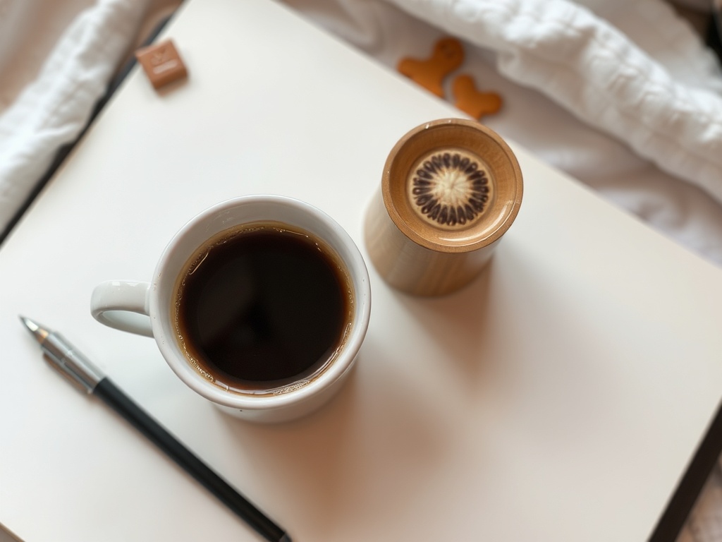 coffee and notebook planning relaxed weekend Miramichi cozy morning