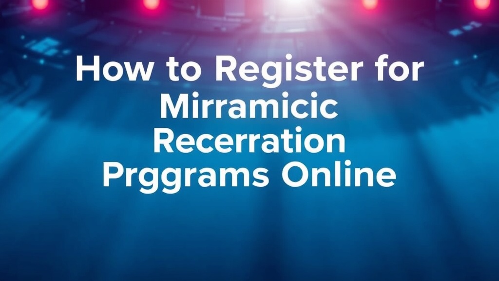 How to Register for Miramichi Recreation Programs Online