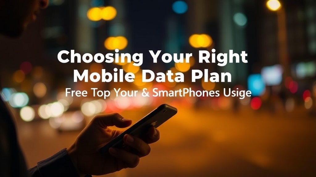 Choosing the Right Mobile Data Plan for Your Smartphone Usage