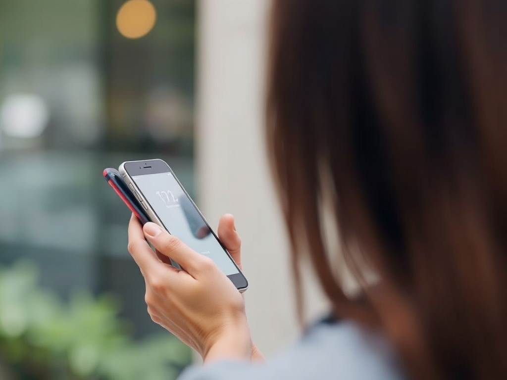 A person using a mobile app to focus