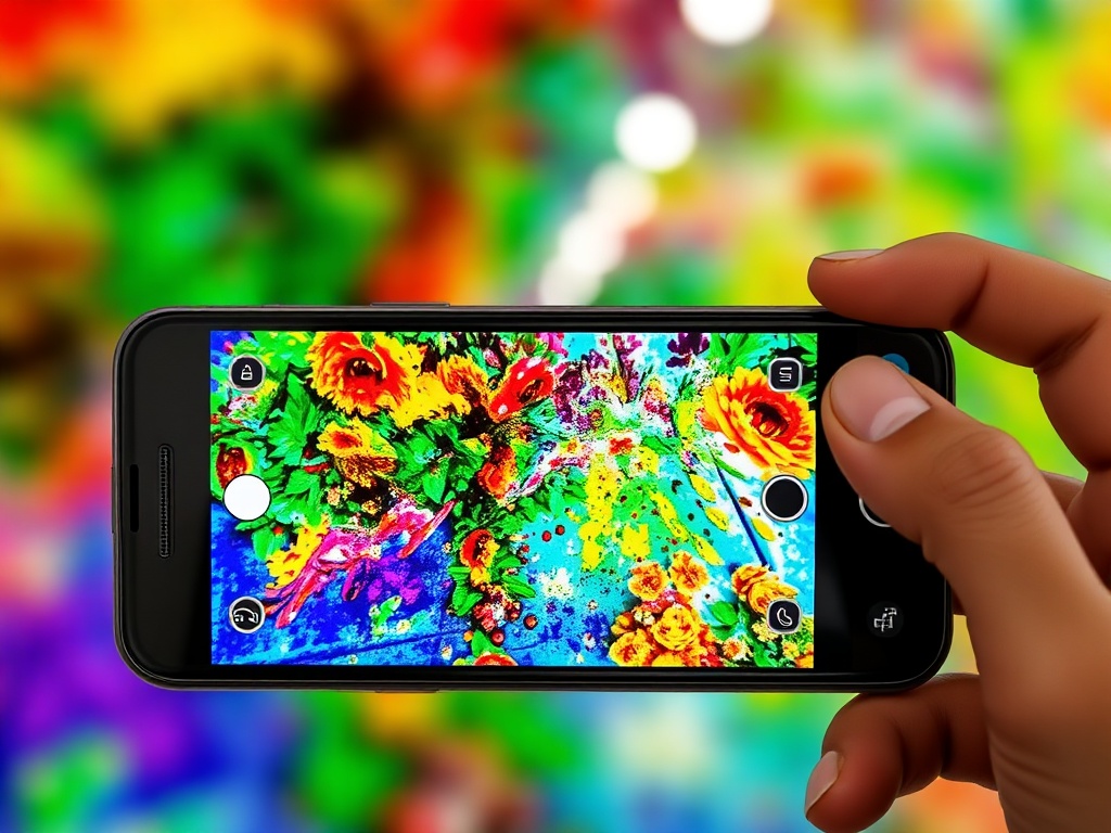 A photo taken with a smartphone camera showing vivid colors