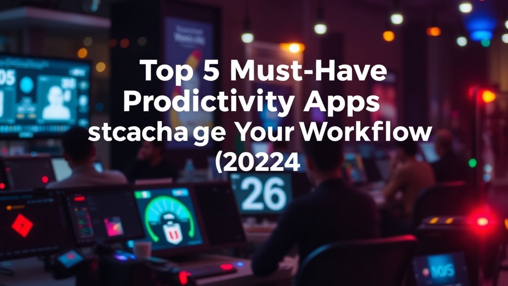 Top 5 Must-Have Productivity Apps to Supercharge Your Workflow in 2024