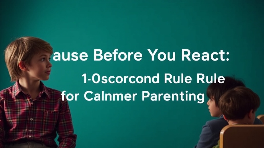 Pause Before You React: The 10-Second Rule for Calmer Parenting