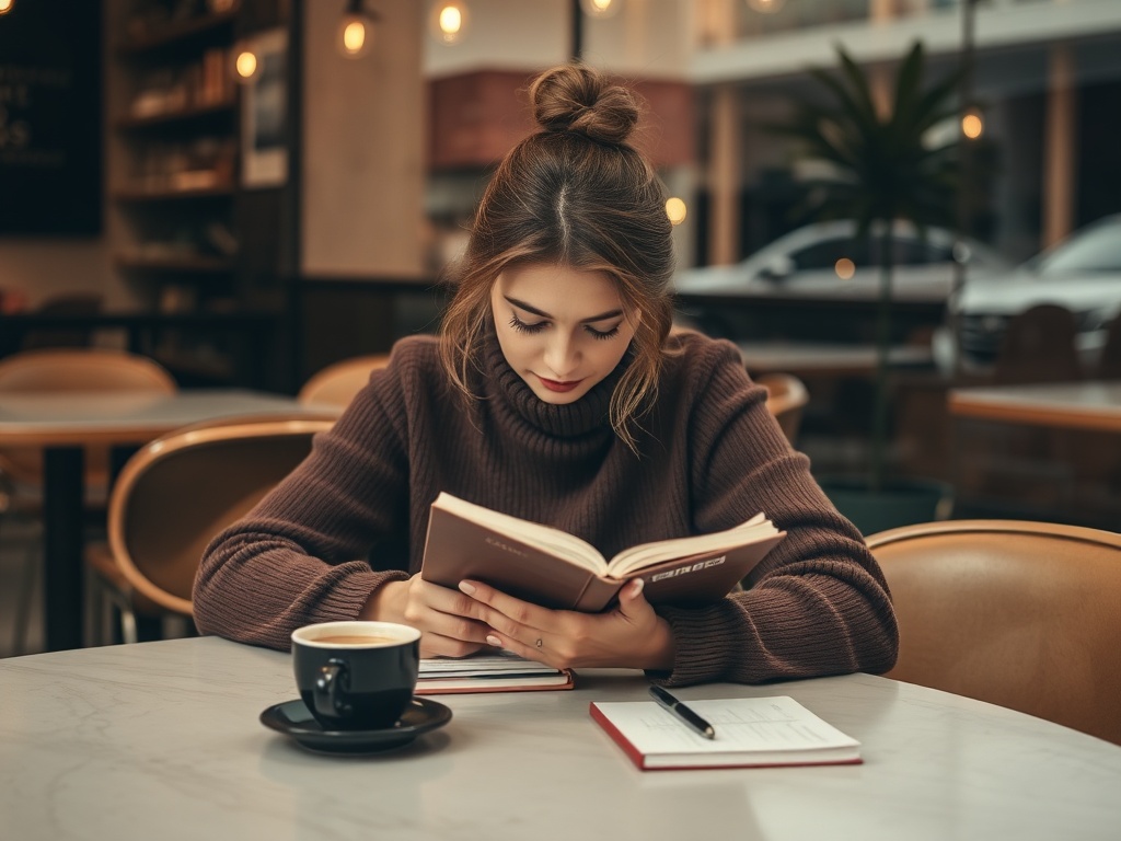 weekly ritual coffee shop journaling, calm solo routine, aesthetic lifestyle