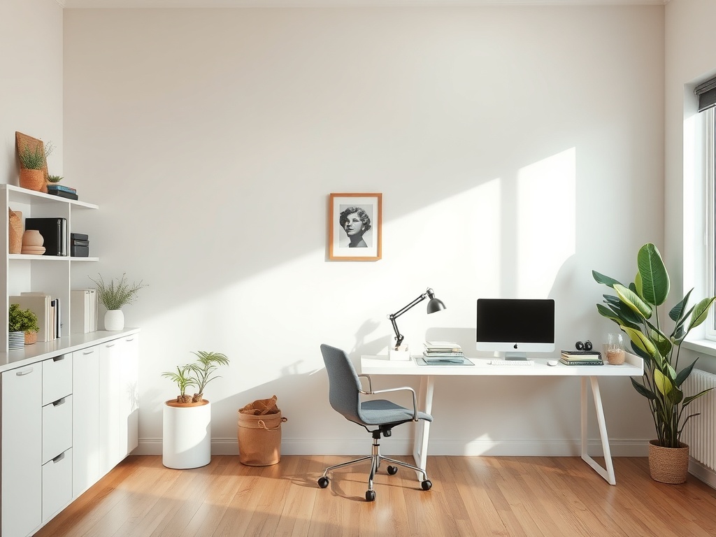 home office space with clear boundaries between work and relaxation