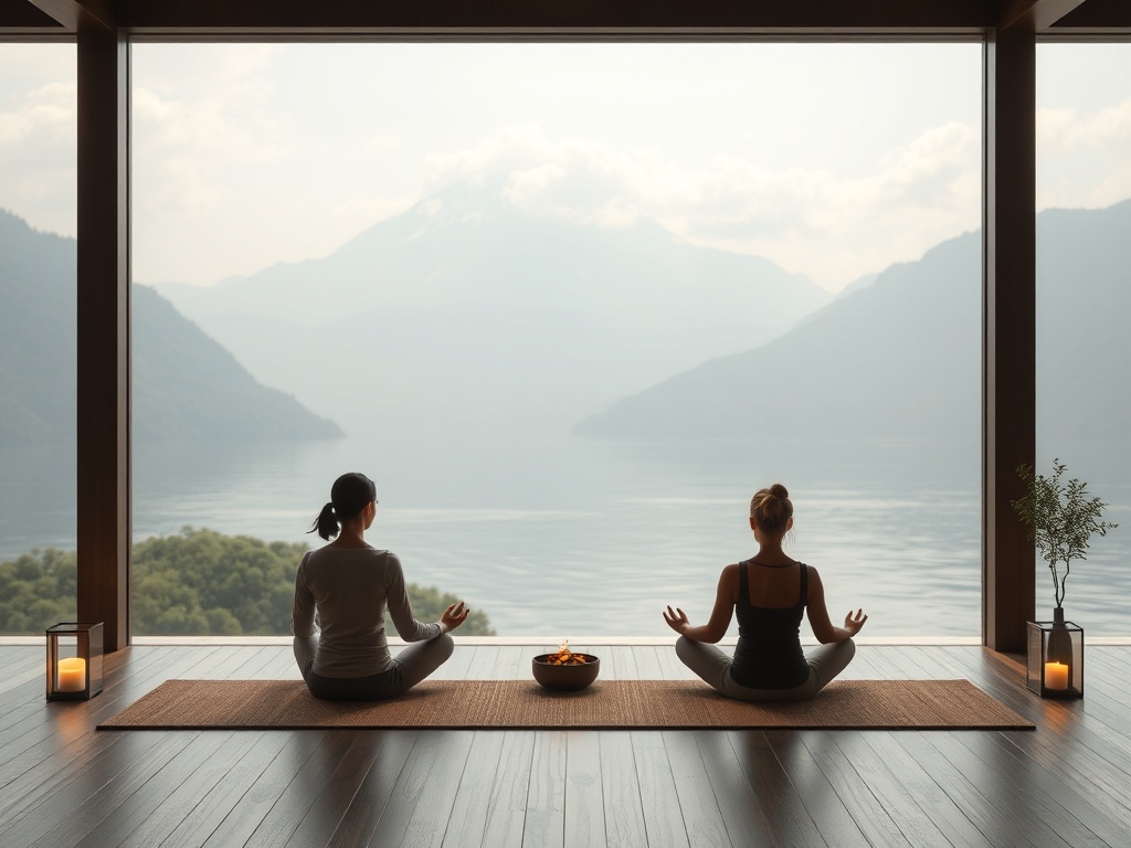 meditation practice in a calm, serene setting