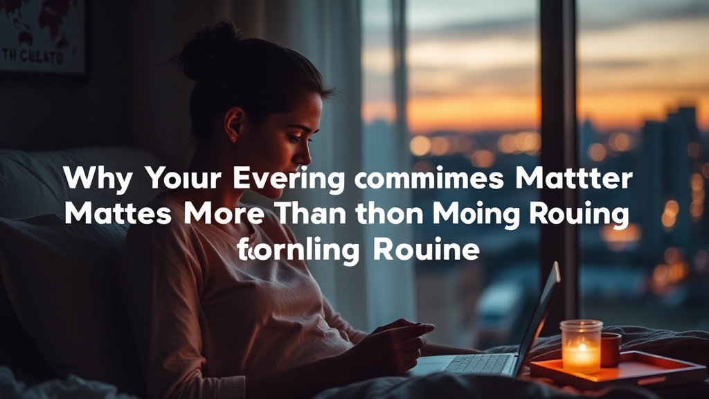 Why Your Evening Routine Matters More Than Your Morning Routine