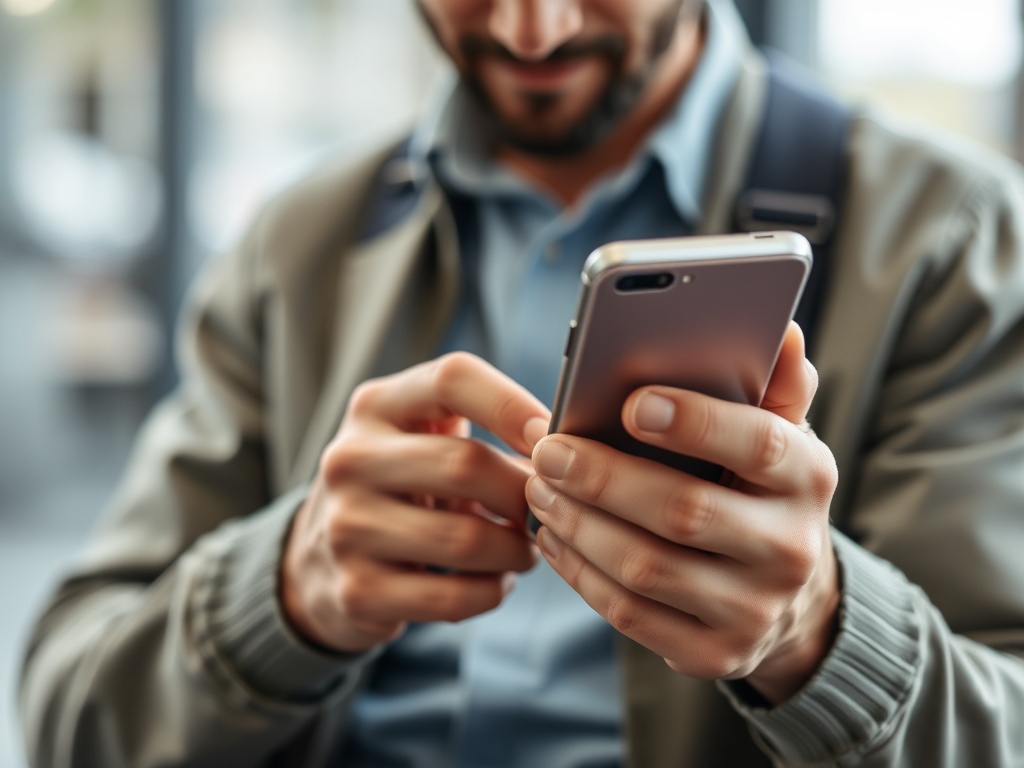 A person tracking their daily expenses on a mobile app.