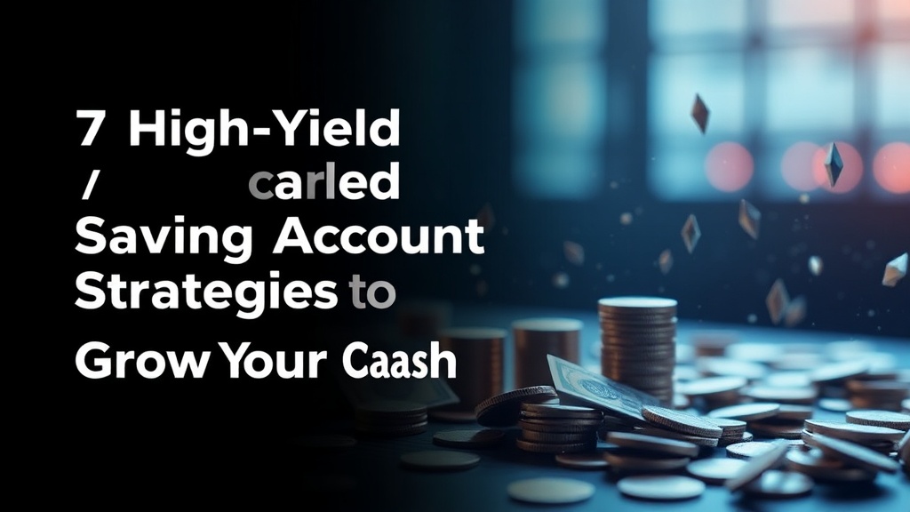 7 High-Yield Savings Account Strategies to Grow Your Cash