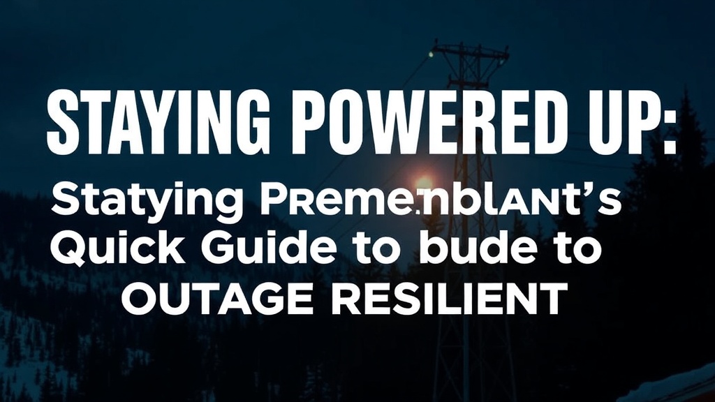 Staying Powered Up: Mont-Tremblant's Quick Guide to Outage Resilience