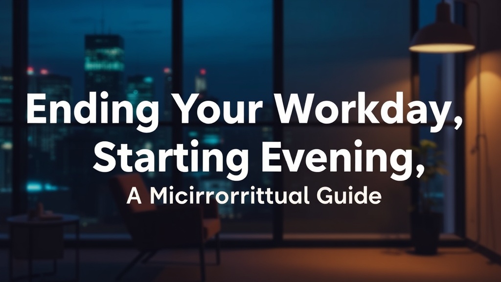 Ending Your Workday, Starting Your Evening: A Micro-Ritual Guide