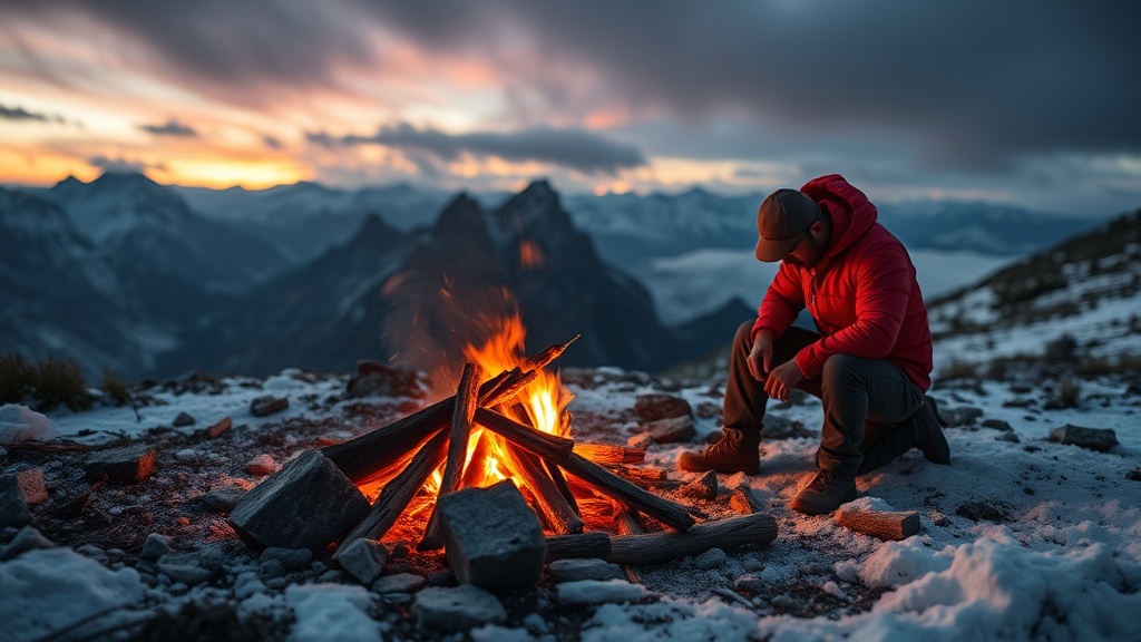 Building a Safe Campfire in Windy Alpine Conditions