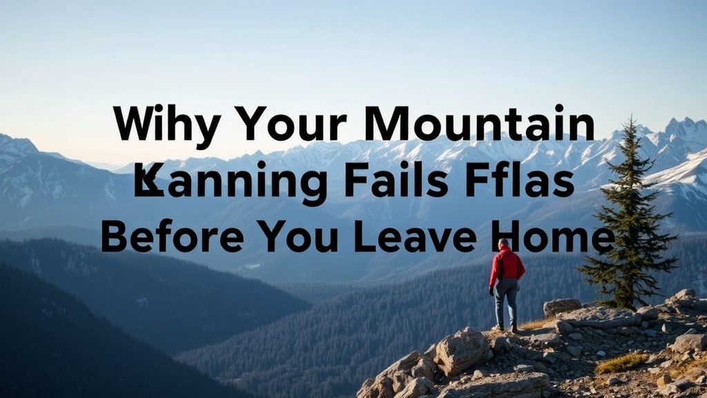 Why Your Mountain Vacation Planning Fails Before You Leave Home