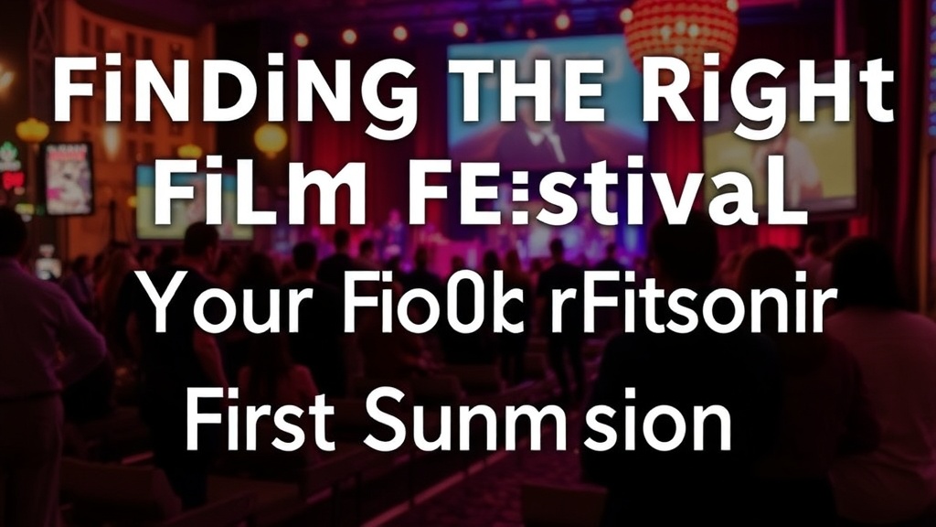 Finding the Right Film Festival for Your First Submission