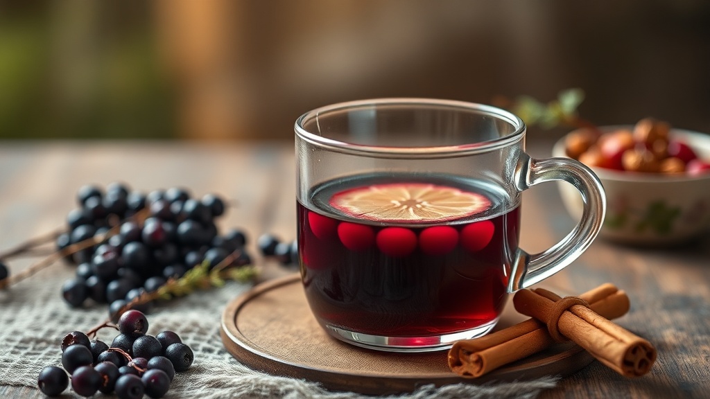 Crafting a Warm Infusion with Elderberry and Cinnamon