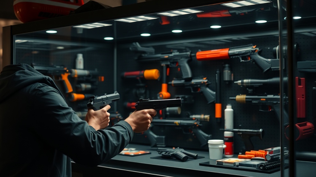 Setting Up a Professional Blaster Display Case