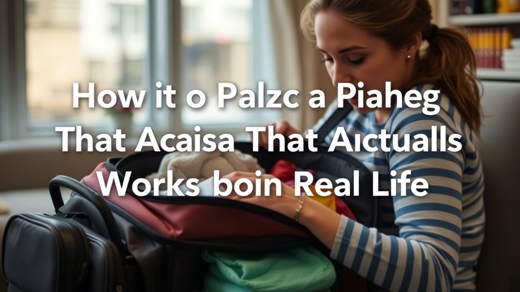 How to Pack a Diaper Bag That Actually Works in Real Life