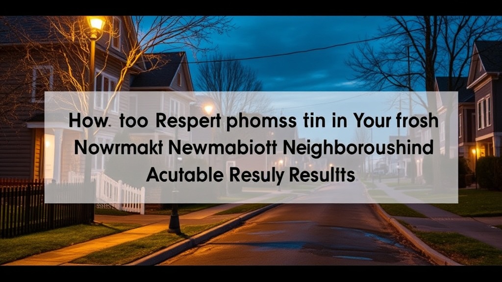 How to Report Problems in Your Newmarket Neighbourhood and Actually See Results