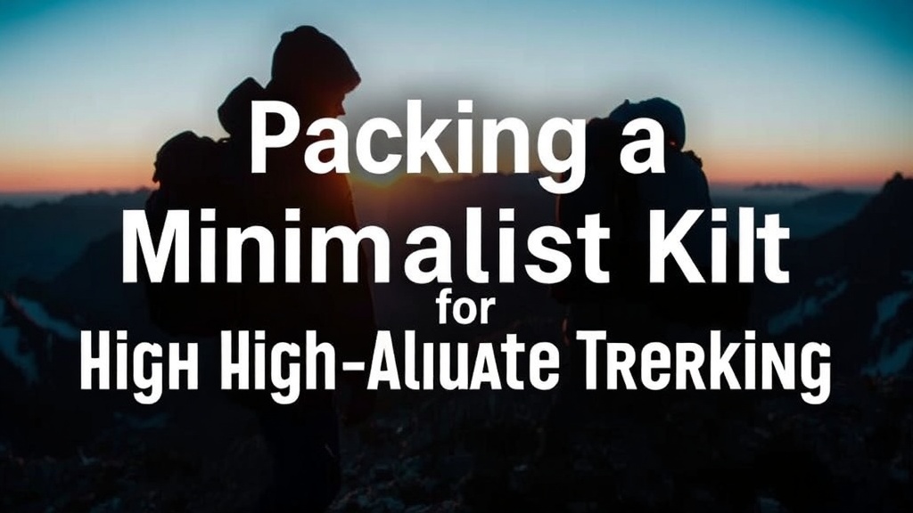 Packing a Minimalist Kit for High-Altitude Trekking