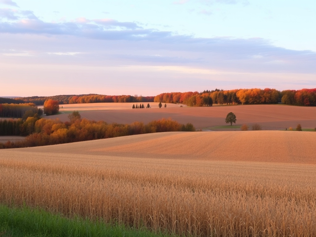 Norfolk County fall harvest fields with warm colors and rural scenery