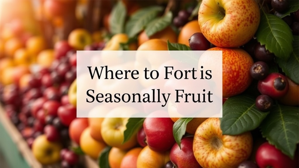 Where to Find the Best Seasonal Fruit in the Region